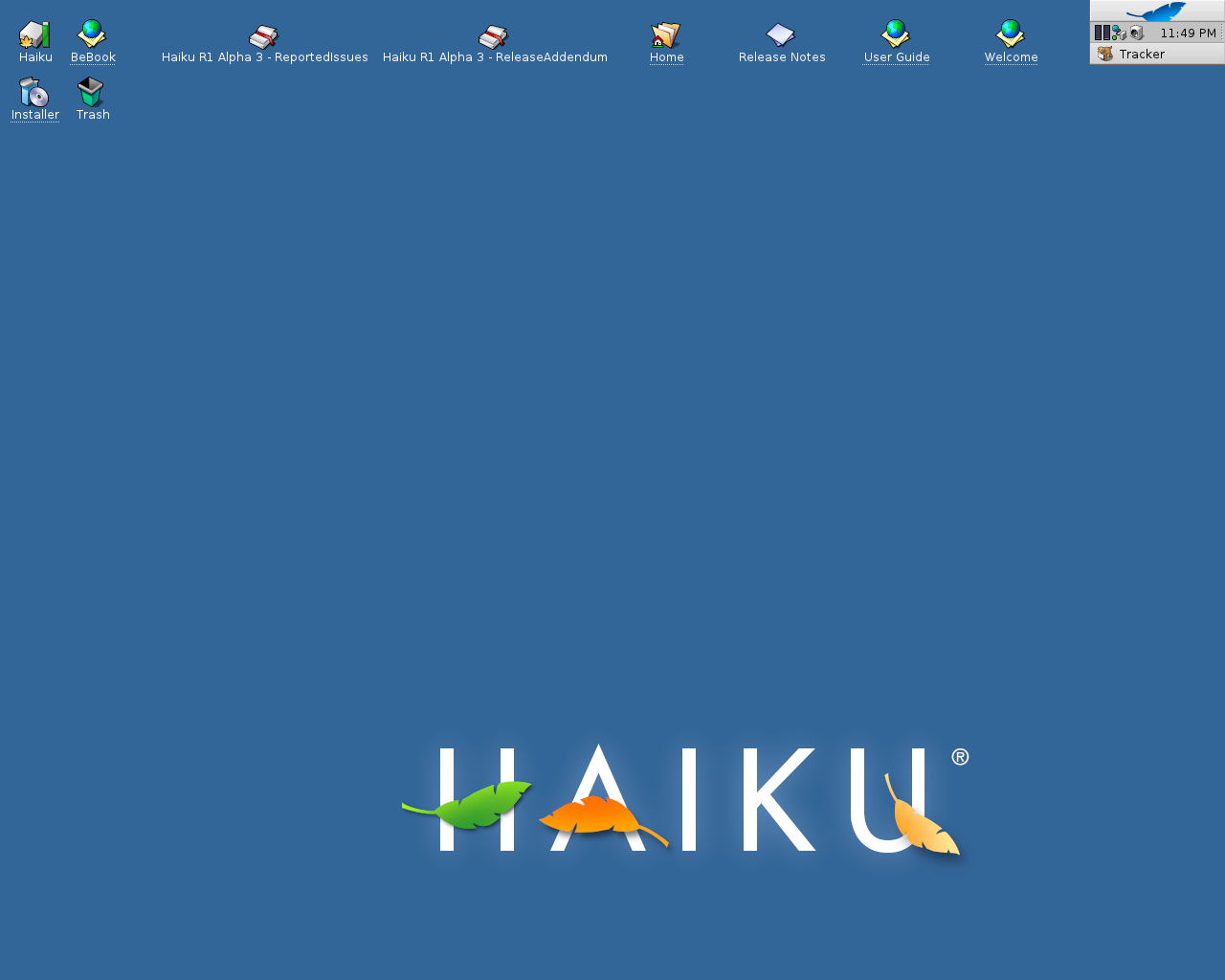 Скриншот Haiku