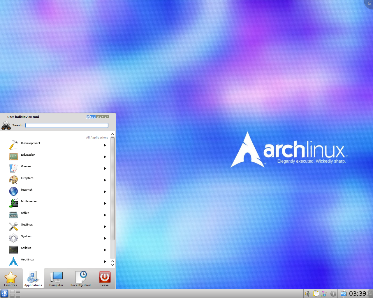 Скриншот Arch Linux