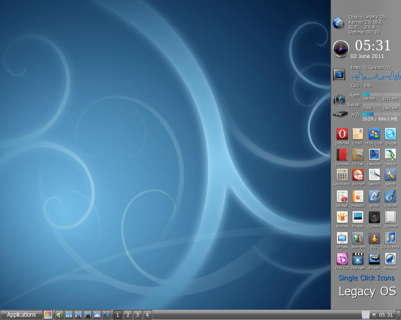 Скриншот Legacy OS