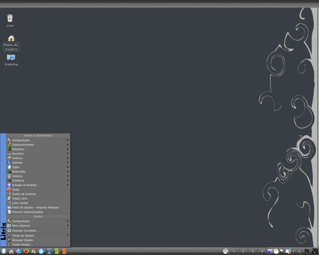 Скриншот Litrix Linux