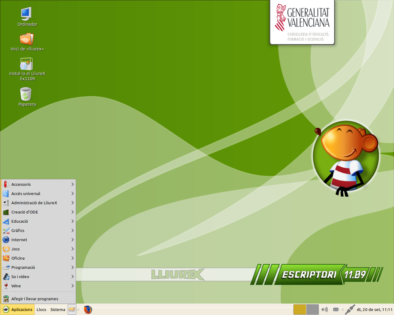 Скриншот LliureX