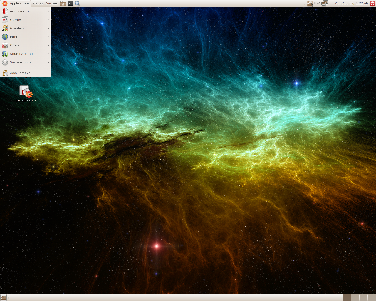 Скриншот Parsix GNU/Linux