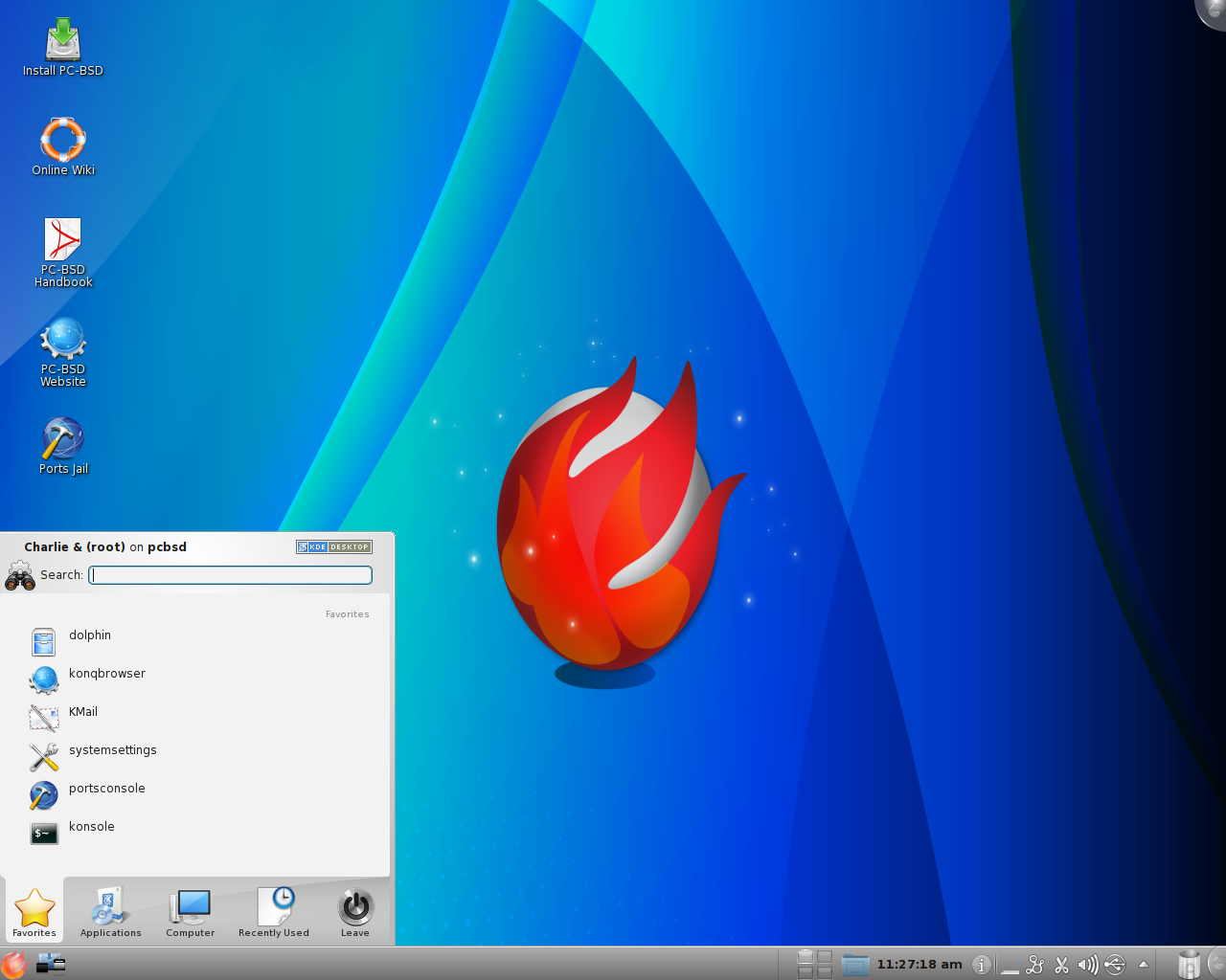 Скриншот PC-BSD