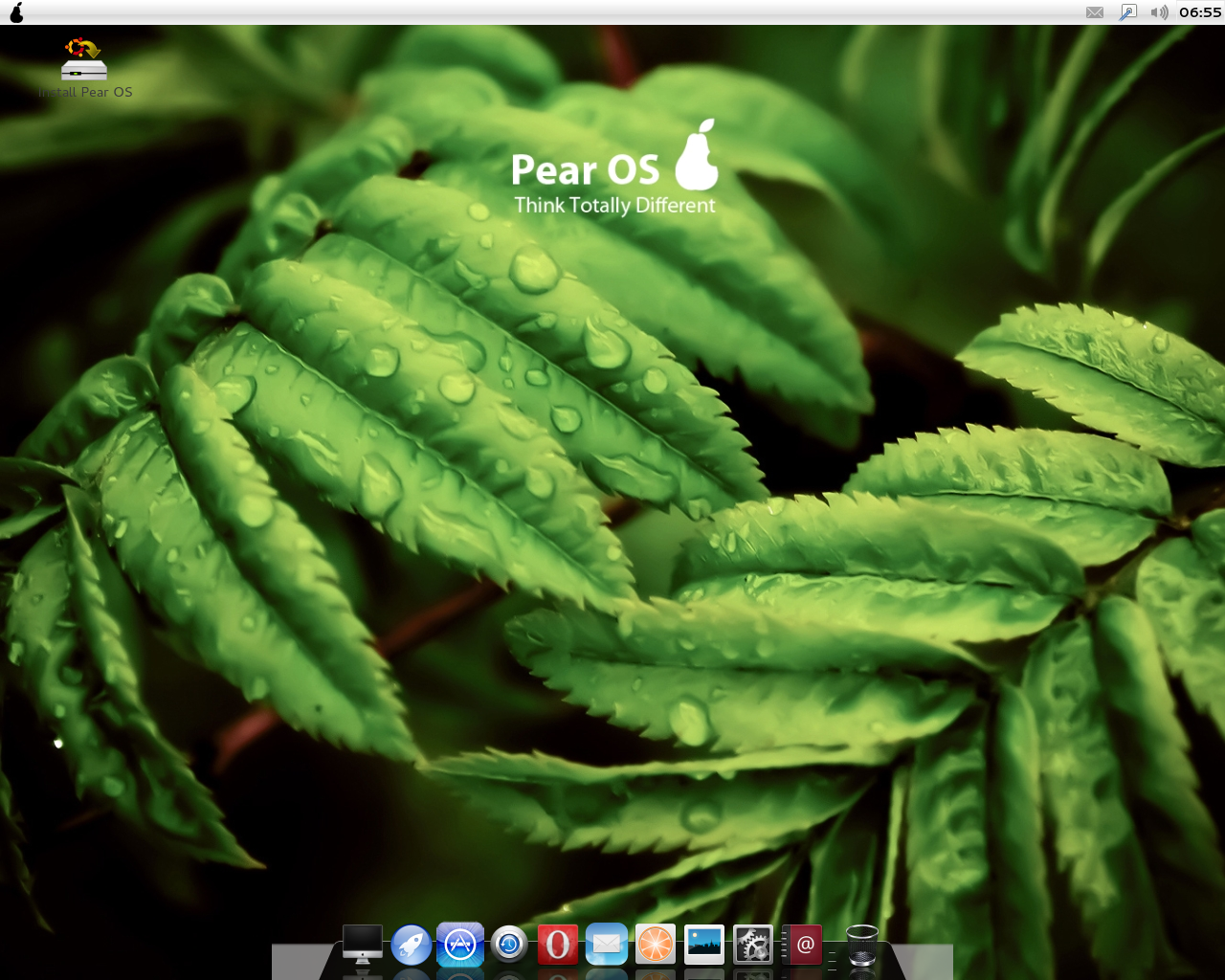Скриншот Pear OS