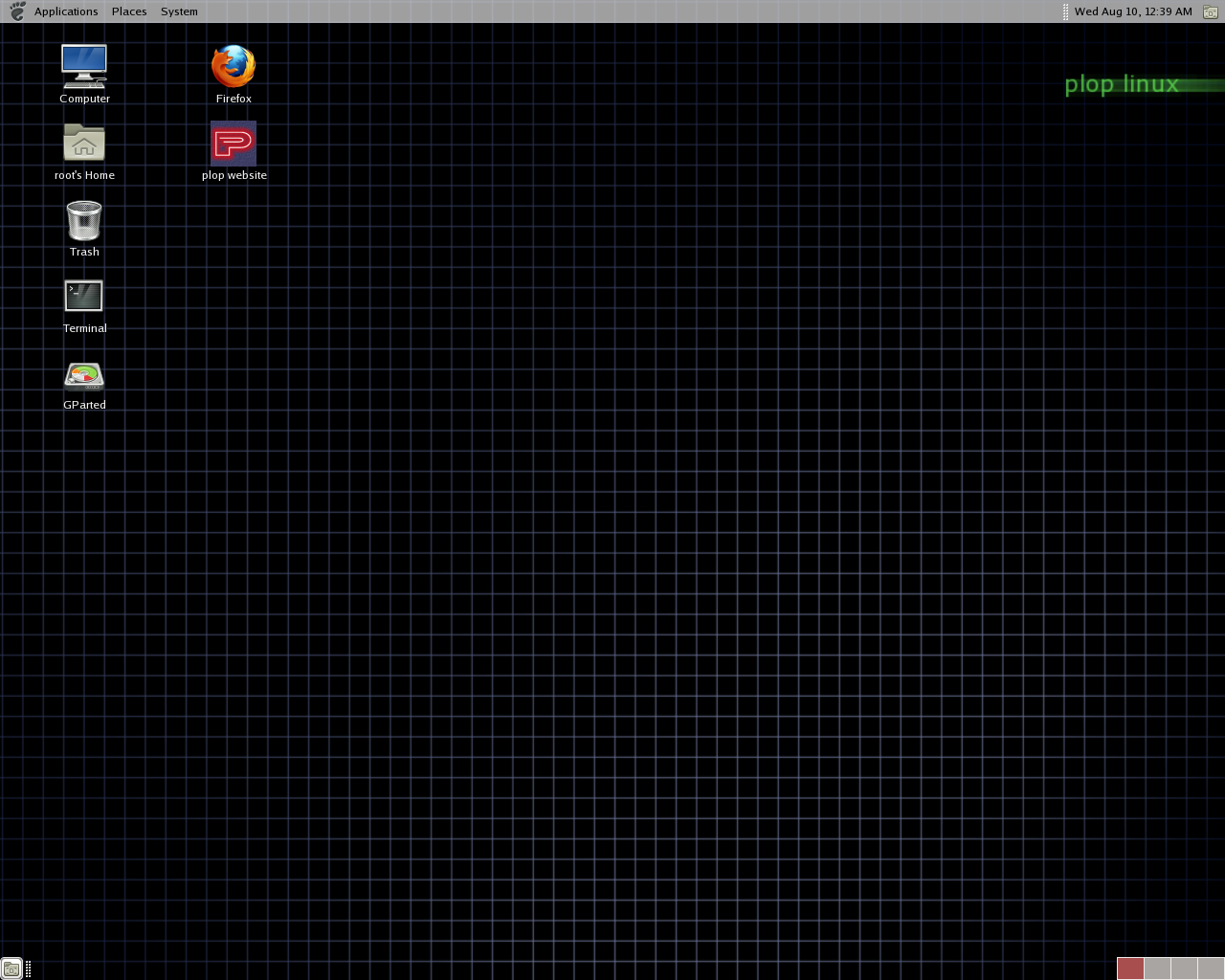 Скриншот Plop Linux