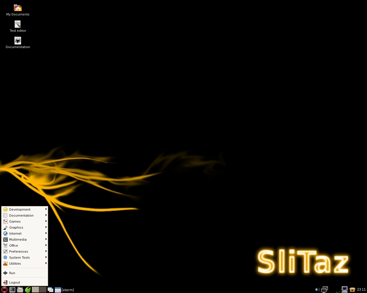 Скриншот SliTaz GNU/Linux