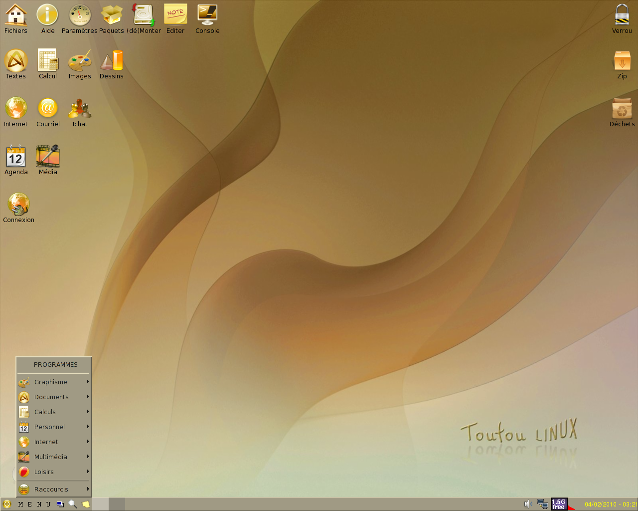 Скриншот Toutou Linux