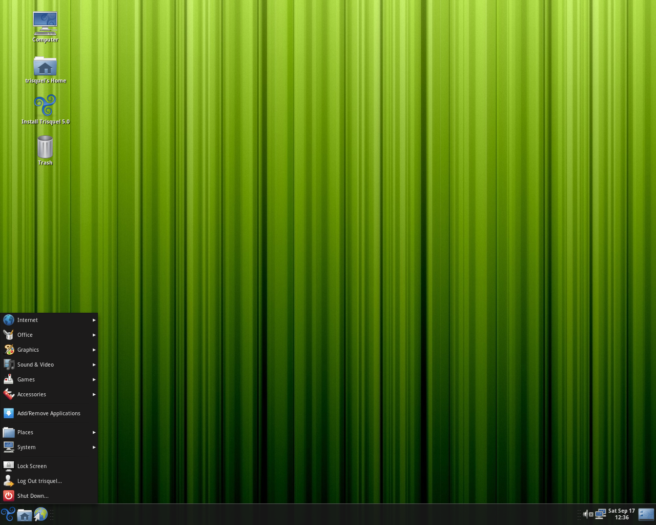 Скриншот Trisquel GNU/Linux