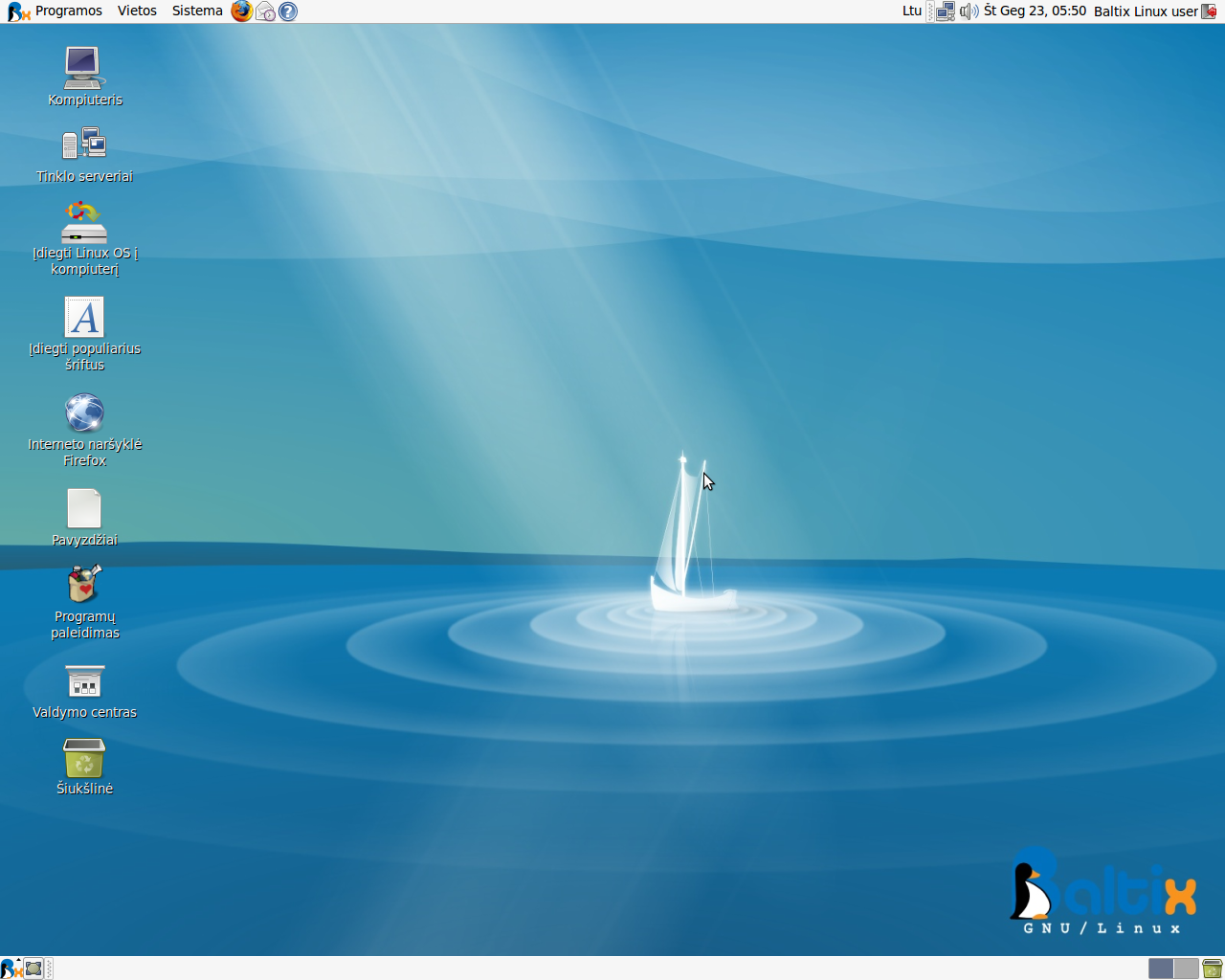 Скриншот Baltix GNU/Linux