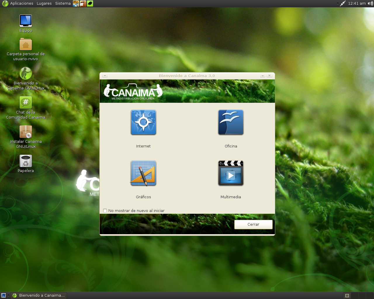 Скриншот Canaima GNU/Linux