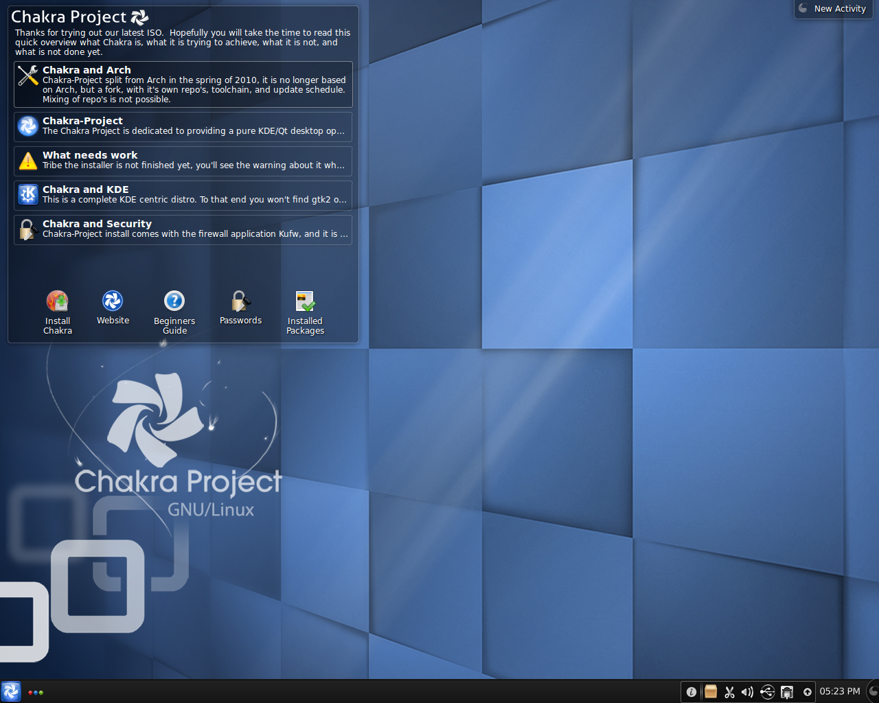 Скриншот Chakra GNU/Linux
