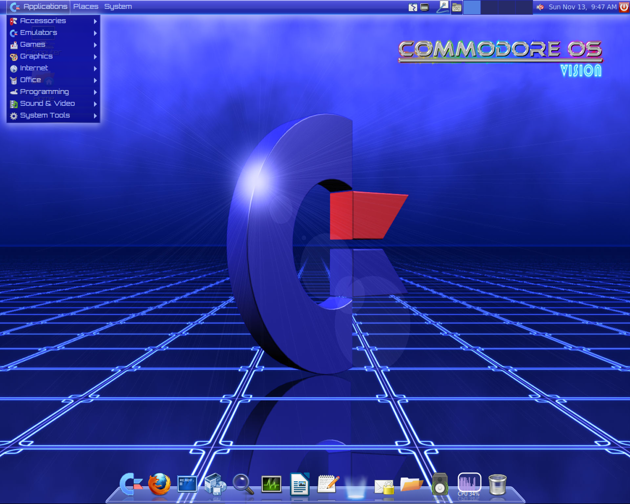 Скриншот Commodore OS Vision