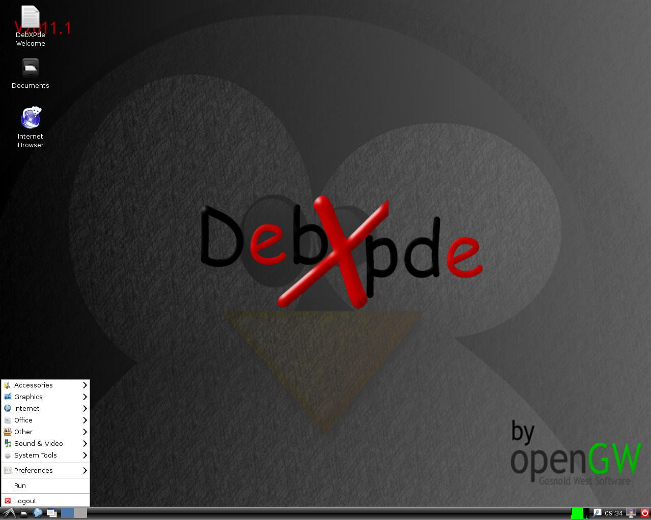 Скриншот DebXPde