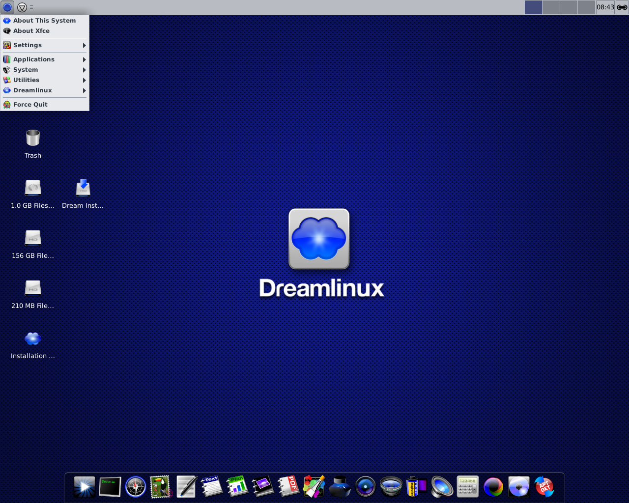 Скриншот Dreamlinux