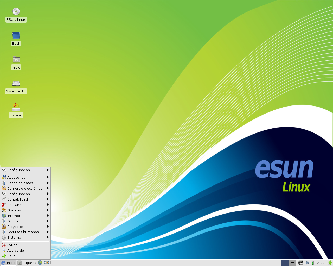 Скриншот ESUN Linux